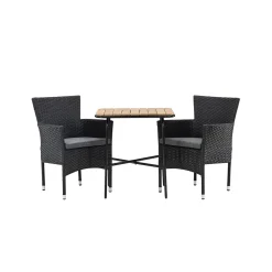 Holmbeck Bord med 2 Malina Trädgårdsstolar Utomhus*Venture Home Discount