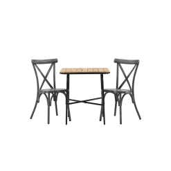 Holmbeck Bord med 2 Tablas Trädgårdsstolar Utomhus*Venture Home Discount