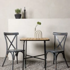 Holmbeck Bord med 2 Tablas Trädgårdsstolar Utomhus*Venture Home Discount
