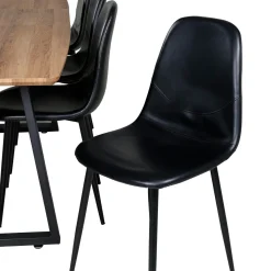 Ina med 8 Pobbie Stolar Svart*Venture Home Outlet