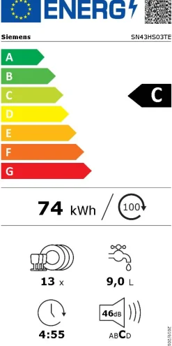 iQ300 SN43HS03TE 60 cm*Siemens Best