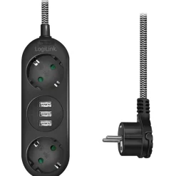 Jordat 2-vägs 3xUSB Flat Plugg*LogiLink Sale