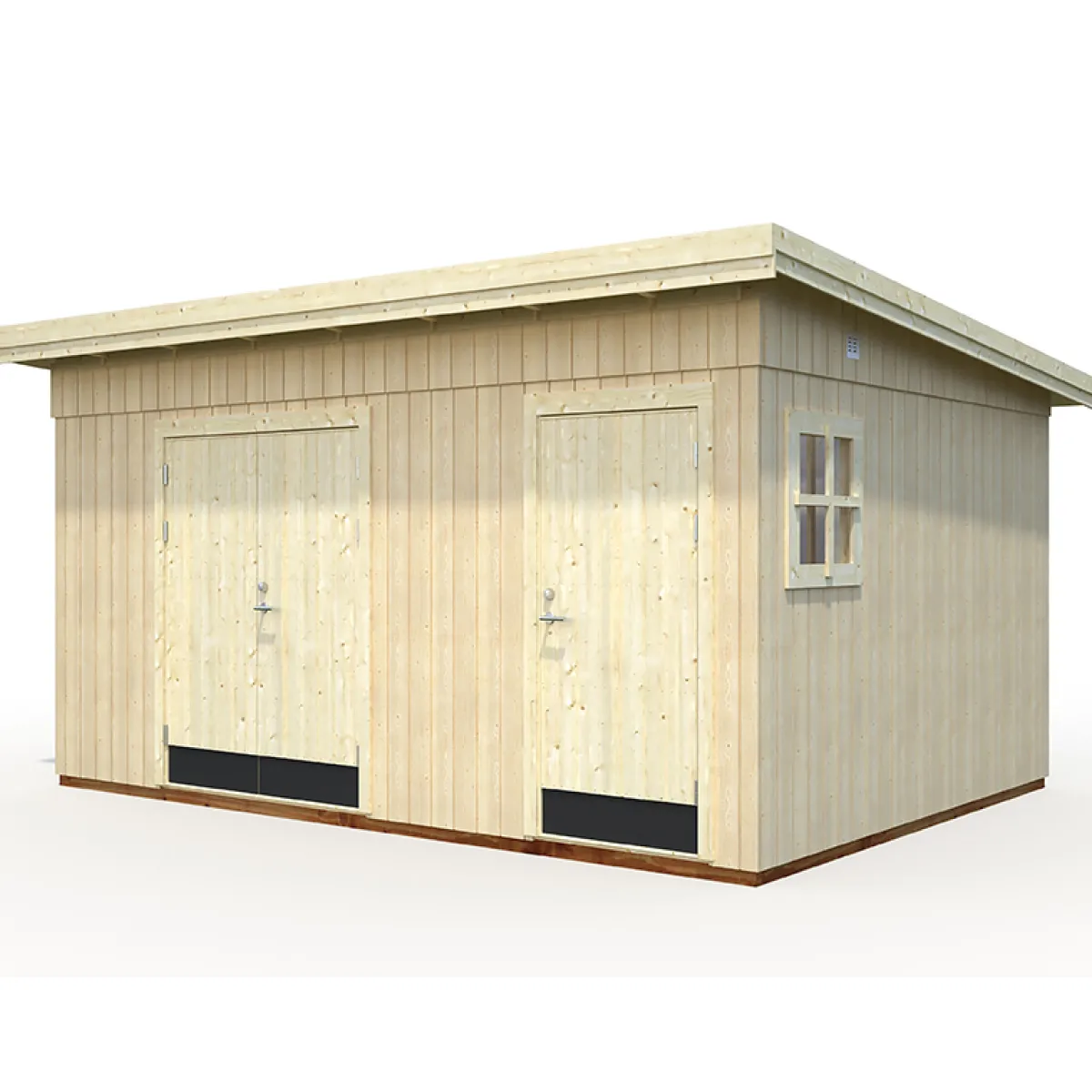 Kalle 13,5 m² Redskapsbod i Trä med Pulpettak*Palmako Hot