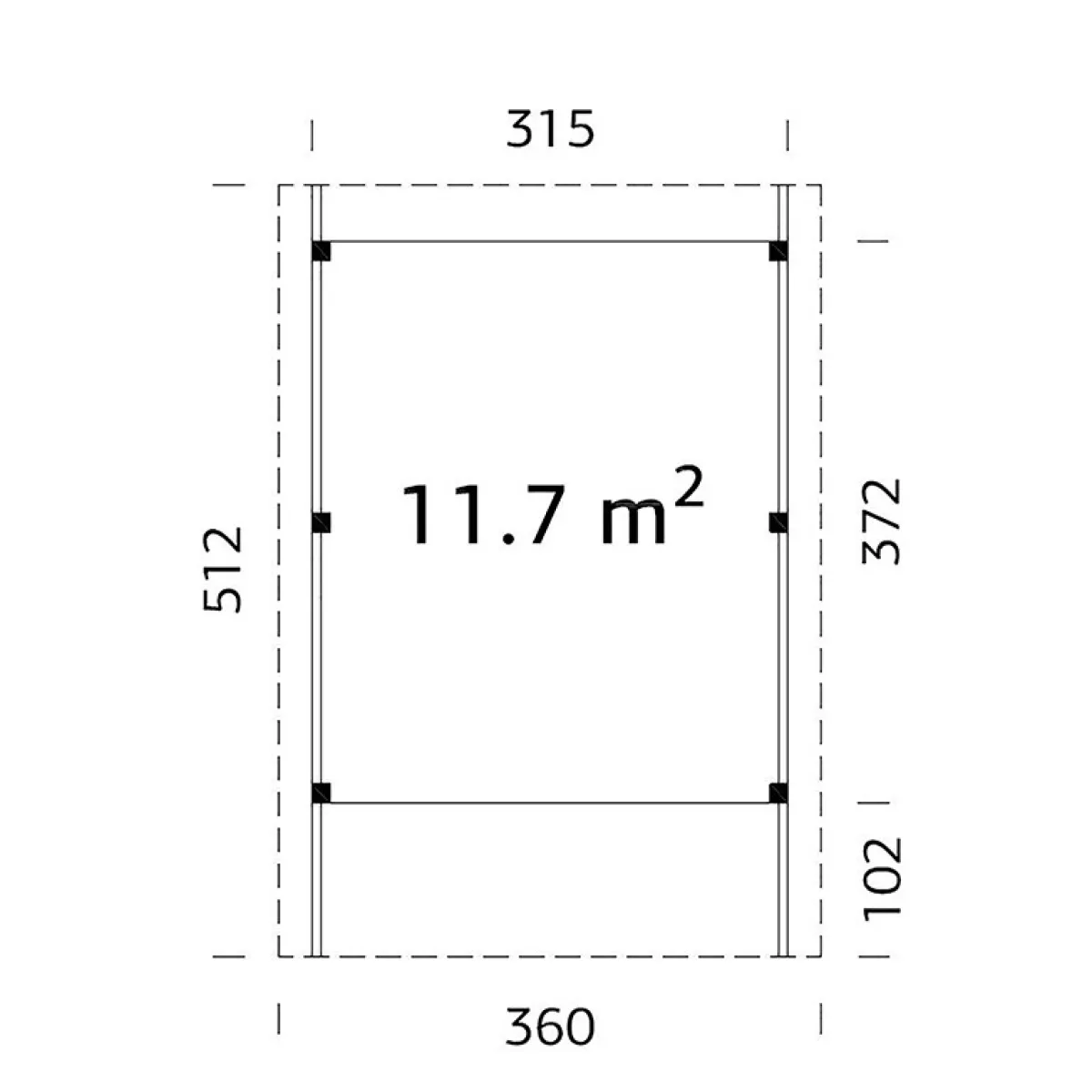 Karl 11,7 m2*Palmako Discount