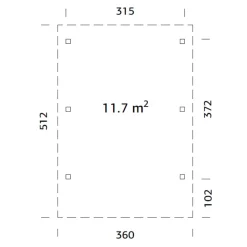 Karl 11,7 m2*Palmako Discount
