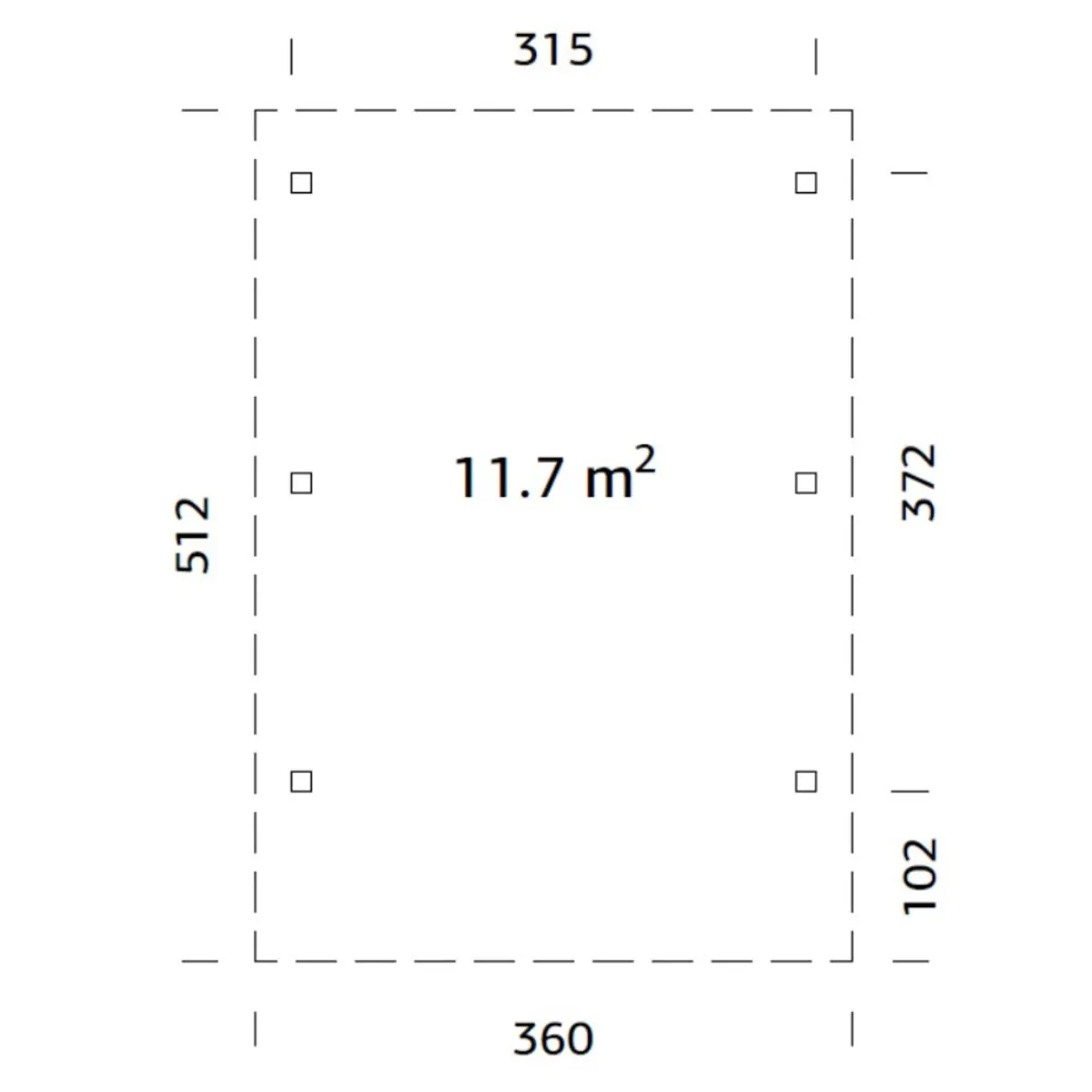 Karl 11,7 m2*Palmako Discount