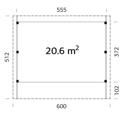 Karl 20,6 m2*Palmako Sale