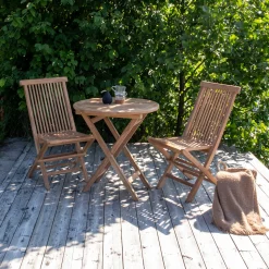 Kenya Ø70 cm med 2 Fällbara Stolar*Venture Home Best