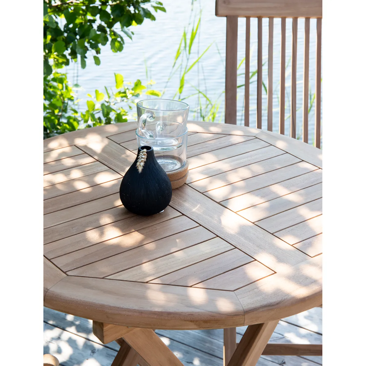 Kenya Ø70 cm med 2 Fällbara Stolar*Venture Home Best