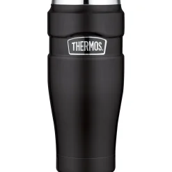 King Stål 470 ml Svart Läcksäker*Thermos Outlet