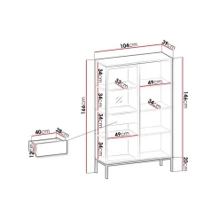 Klinkerville Glasdörr med Belysning*Scandinavian Choice Outlet