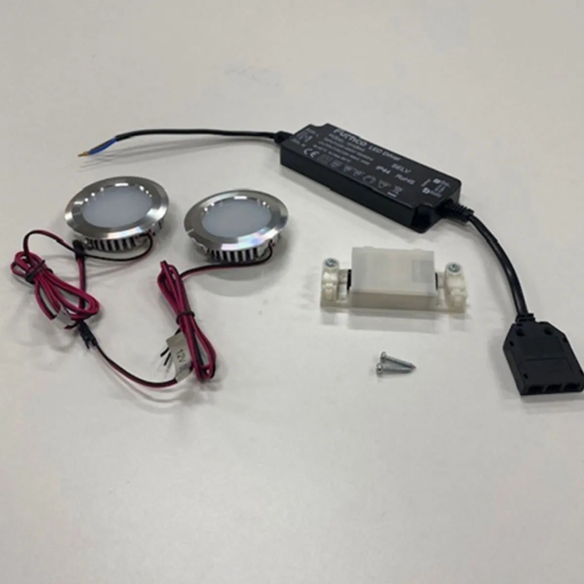 Krom 55mm Infälld med Transformator*HAFA Outlet