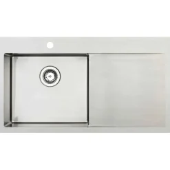 Kubus 900 L Soft Rostfri Enkel med Korgventil & Vattenlås*Lavabo