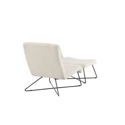 Laconia Boucletyg Vit med Fotpall*Venture Home New