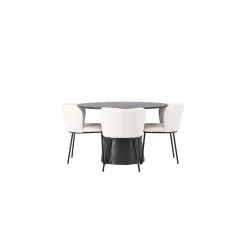 Lanzo Ø120 cm med 4 st Edina stolar*Venture Home Discount