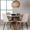 Lanzo Runt Matbord Ø120 cm & 4 Polar Stolar i Boucle*Venture Home Discount