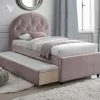 Lara Rosa med Förvaring/Extra Säng 90x200 cm*Bedly Discount