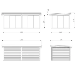 Lenna 16,6 m2 Set 402 Slide*Palmako Outlet