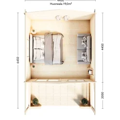 Lillevilla Saimaa 19,8 m² Komplett Stuga med Sadeltak*Luoman Clearance