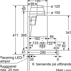 LI97RB531 iQ300 Underbyggd Frånluft/Kolfilterfläkt i Rostfritt Stål*Siemens Discount