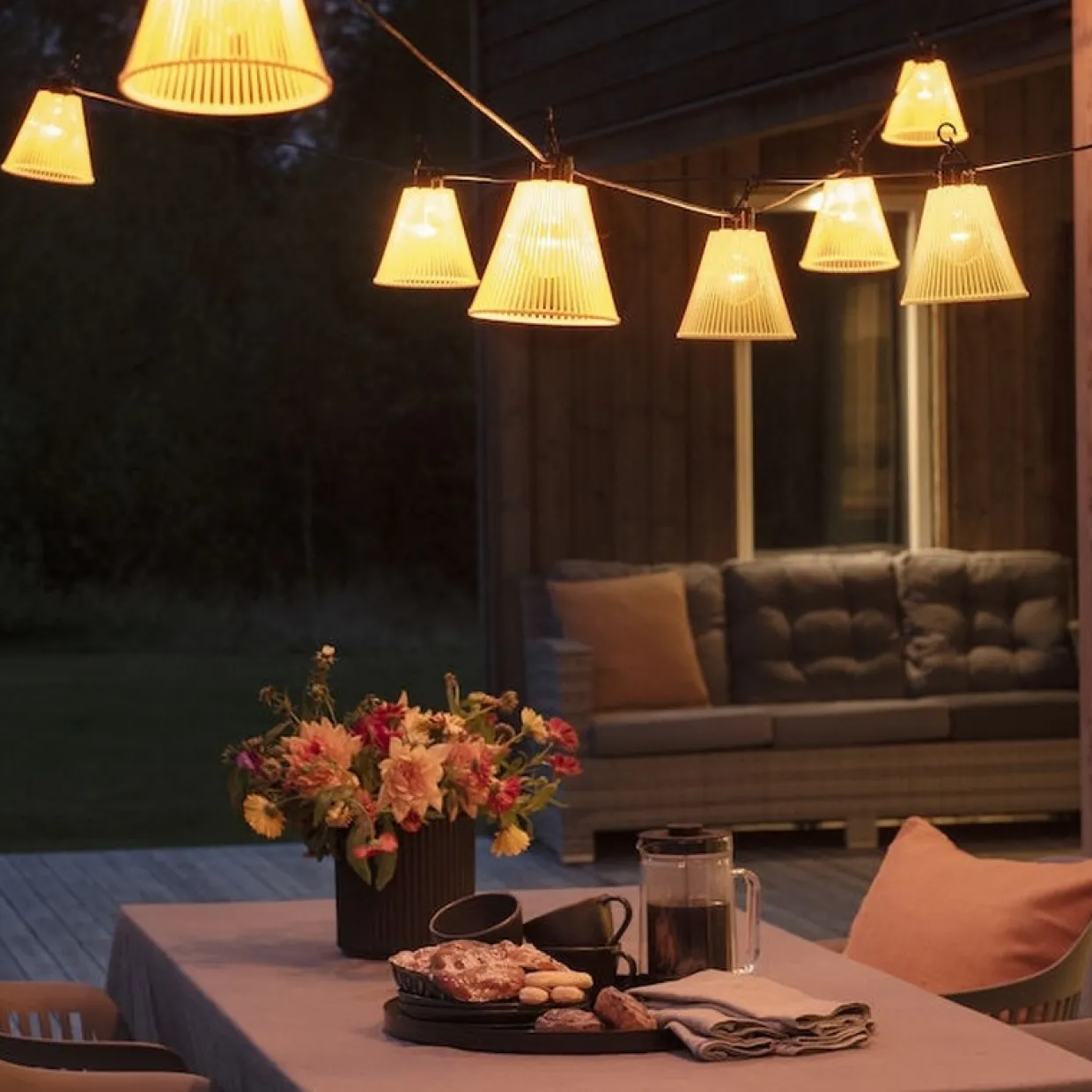 Ljusslinga E27 10 Amber LED