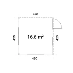 Lumi 17,6 m² (inv. 16,6 m²) Slide*Palmako