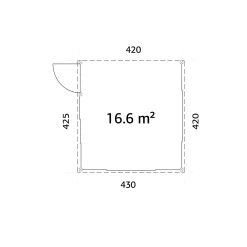 Lumi 17,6 m² (inv. 16,6 m²) Slide*Palmako