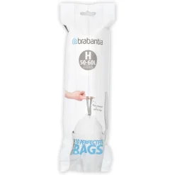 40/50/60L Vit Plastpåse med Knytband*Brabantia Discount