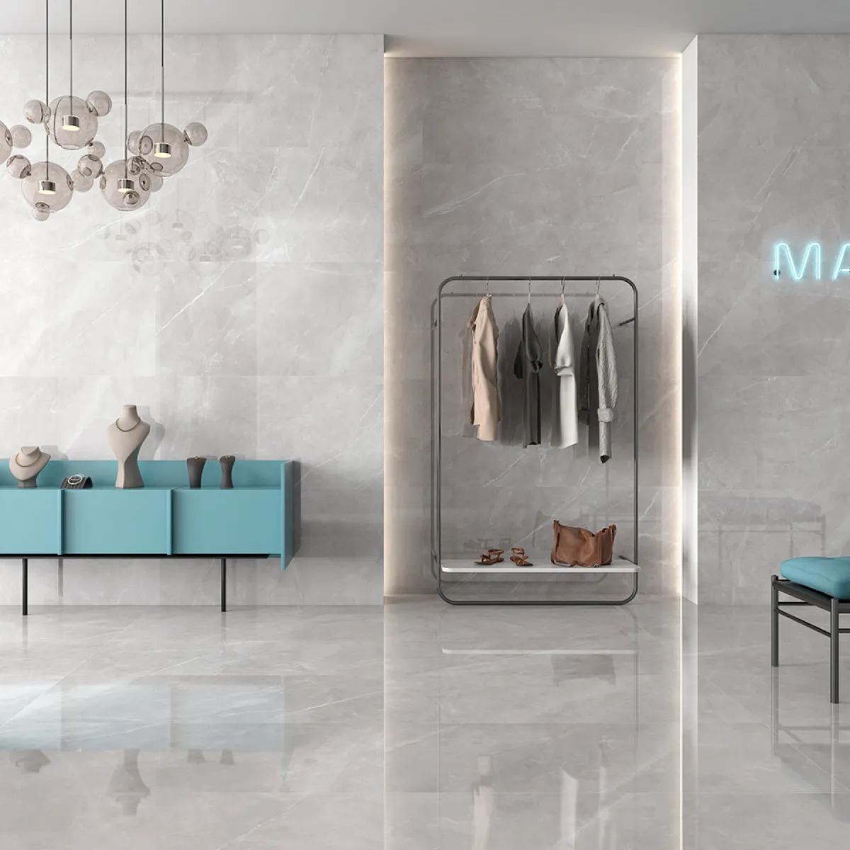 Magda Perla Marmor Blank 120x120 cm*Tenfors Hot