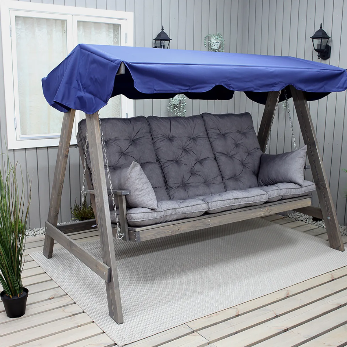 Malmö Dynset till Hammock med Hög Rygg, Grå*Baltic Garden Hot