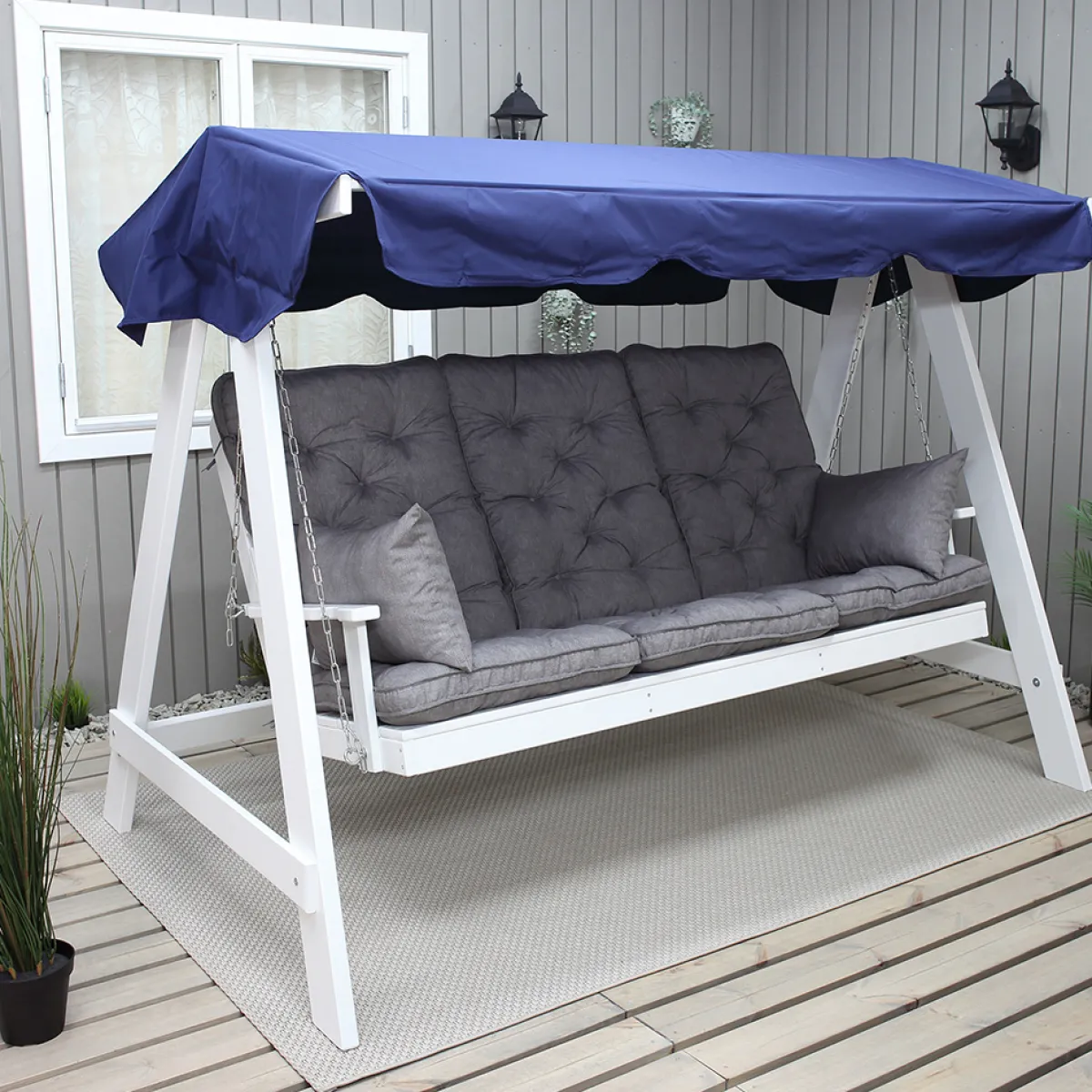 Malmö Dynset till Hammock med Hög Rygg, Grå*Baltic Garden Hot