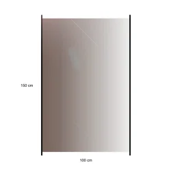 med Aluminiumskena Rökfärgat 100x150*Hortus