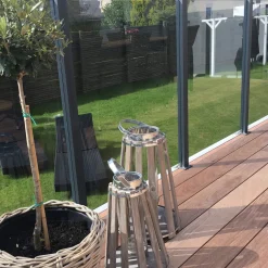 med Aluminiumskena Rökfärgat 100x150*Hortus