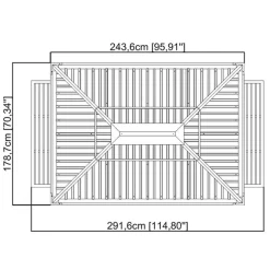 Messina BBQ 5 m² Paviljong för Uteplats*gop