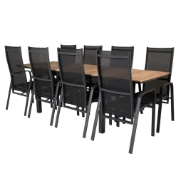 Meya 160/240 med 8 Copacabana Trädgårdsstolar*Venture Home Sale