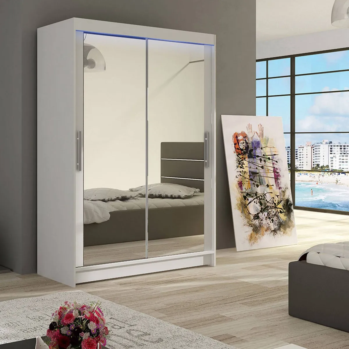 Miami 120x58x200 cm Vit/Beige*Concept 55 New