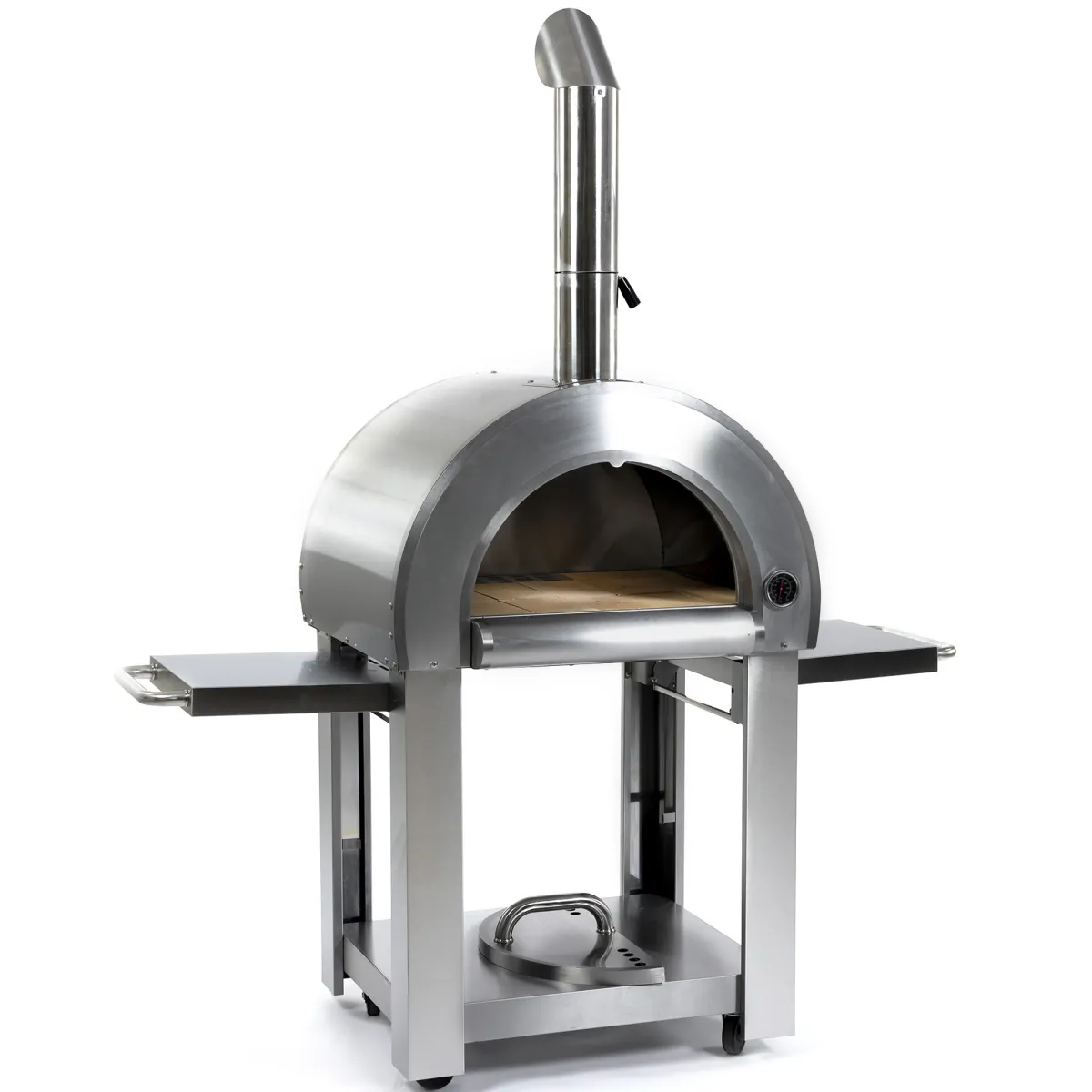 Milano Vedeldad i Rostfritt Stål med Sidobord*Metalcraft New