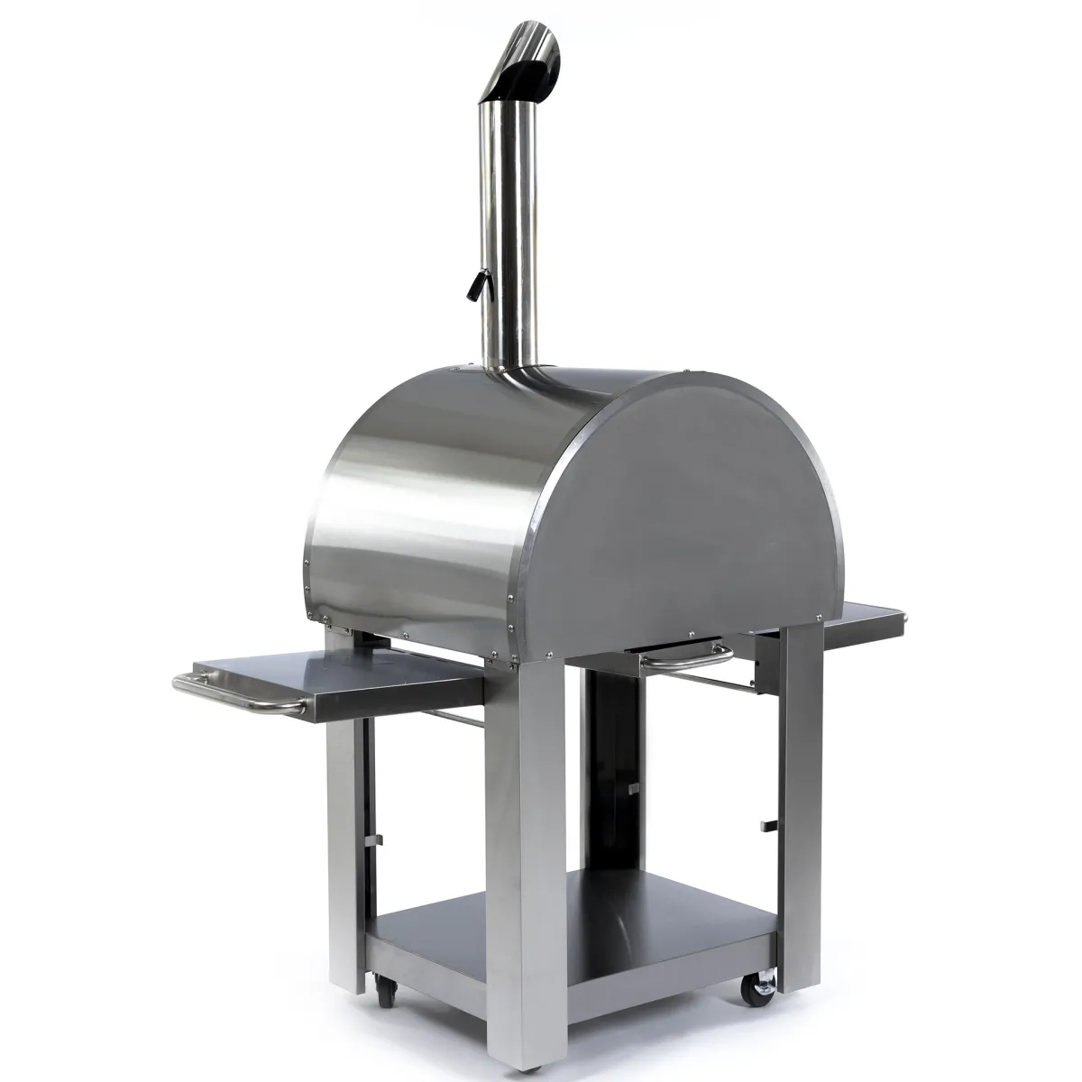 Milano Vedeldad i Rostfritt Stål med Sidobord*Metalcraft New