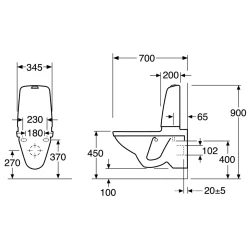 Nautic 1522 Hygienic Flush*Gustavsberg Outlet