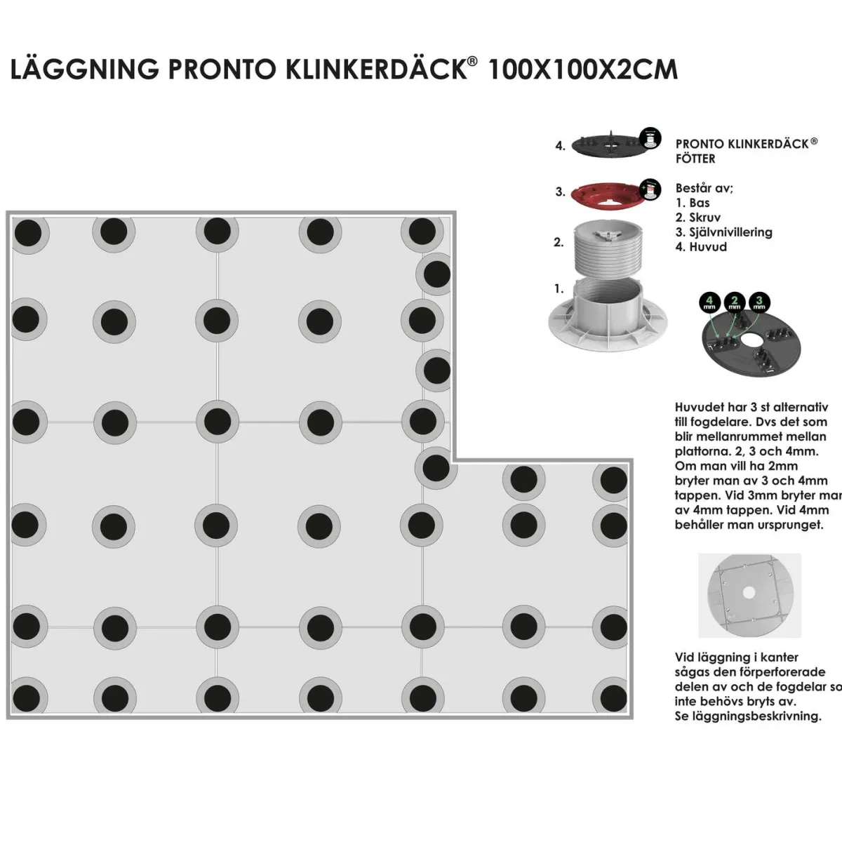 Nordique Evo Greyge 100x100 cm*Pronto Klinkerdäck Hot