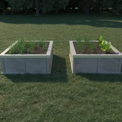 Nr.12 för Betongplattor, Rektangulär Zinkplåt, Pallkrage för Odling*Skotte Garden Outlet