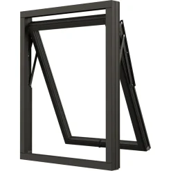 NTech 3-Glas Aluminium BlackLine Svart*NorDan