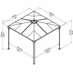 Palermo 3000 13 m² med Takventil