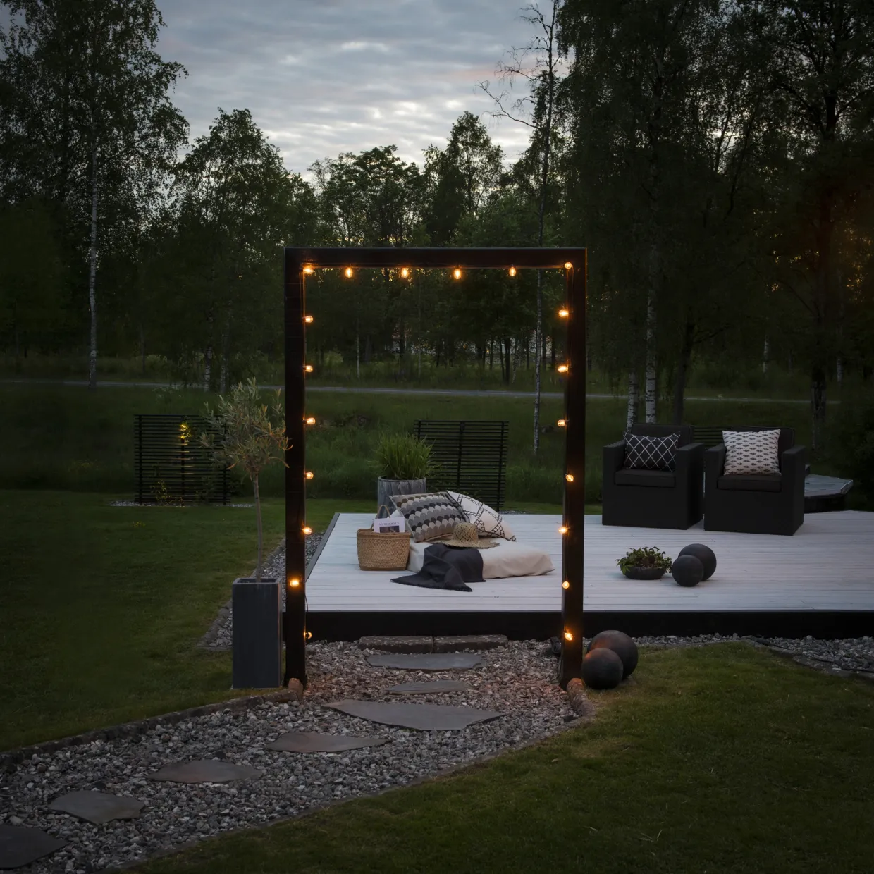 Partyslinga Startset E27 20 st LED-lampor Amber