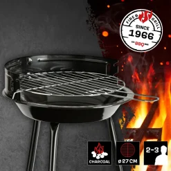 Picnic BBQ Portabel Grill, Justerbar Höjd & Vindskydd*Landmann Sale