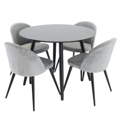 Plaza med 4st Velvet Stolar*Venture Home Sale