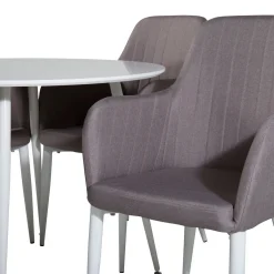 Plaza Runt Matbord Ø100 cm & 4 Comfort Stolar*Venture Home Outlet