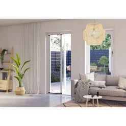 Plisserat Skjutdörr 960X2030-2060  mm Vit*Lundbergs Outlet