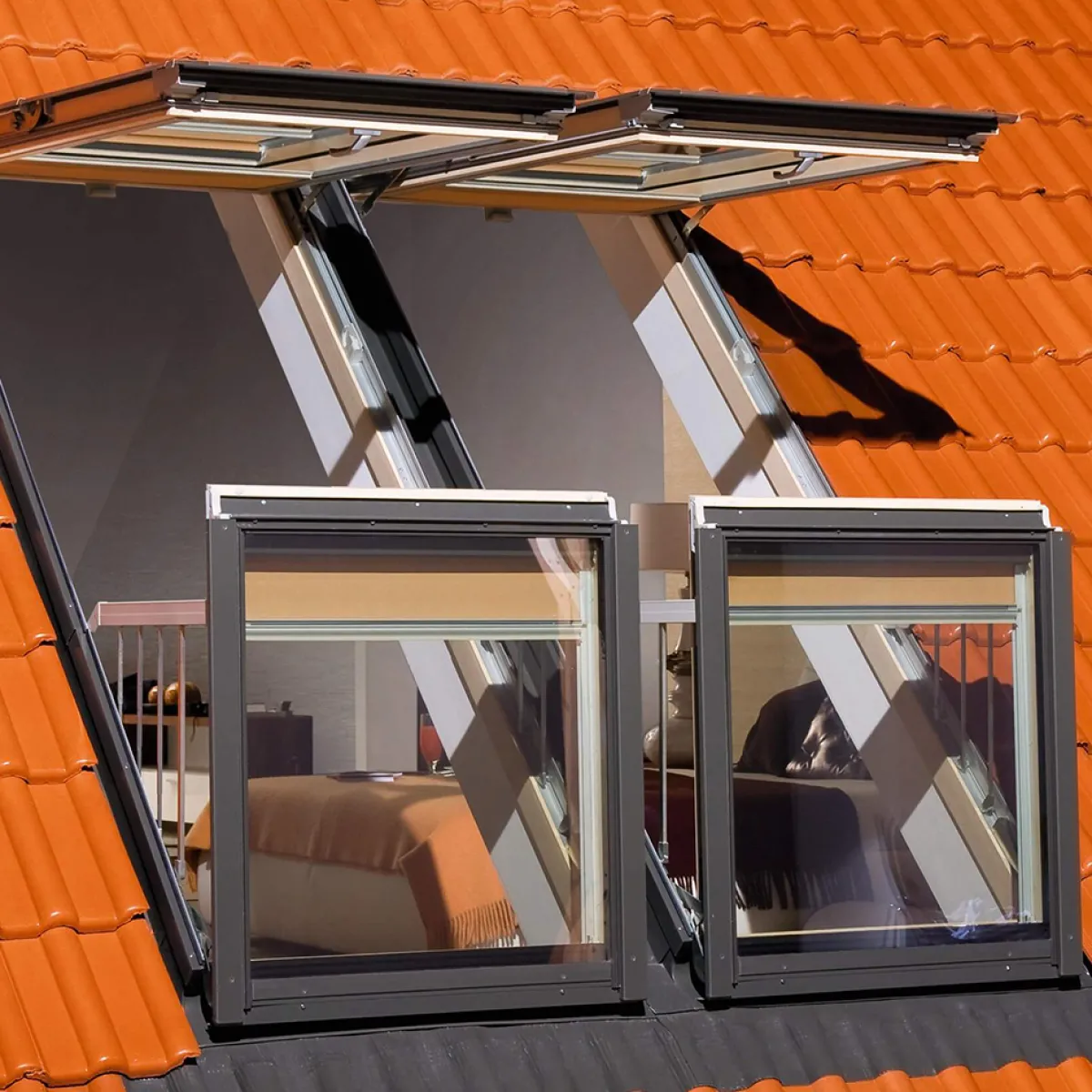 Premium 3-Glas Balkongfönster FGH-V P5*Fakro New