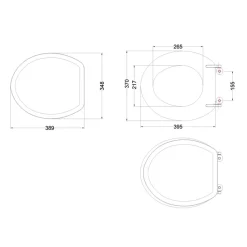 P5 Standard 520 mm med Mjukstängande Sits*Burlington Clearance